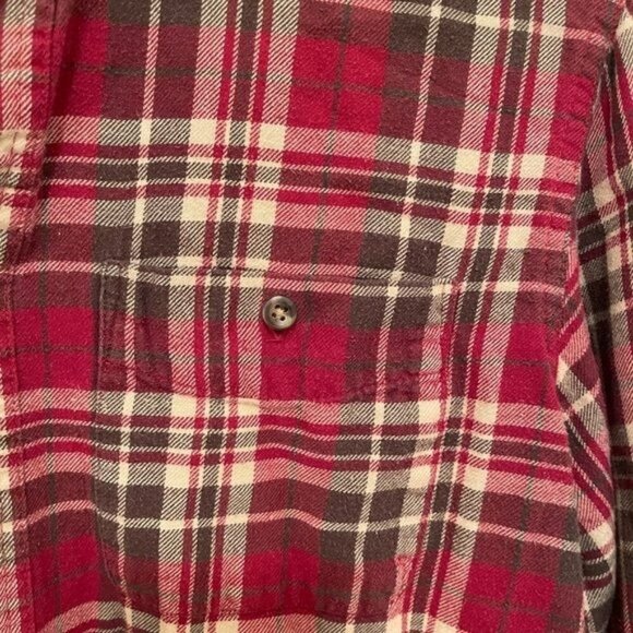 Vintage G.H. Bass &‎ Co. Mens Red Plaid Flannel Shirt - Picture 5 of 9